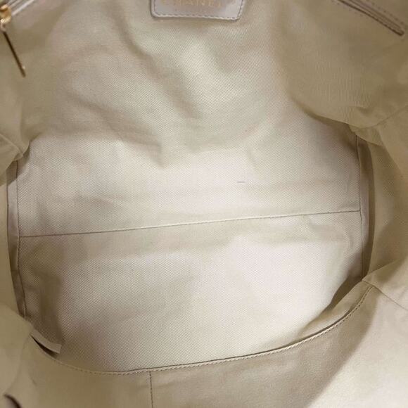 Authentic CHANEL CC Canvas MM Deauville Tote Blue Denim Navy Chain Shoulder Bag - Picture 10 of 16